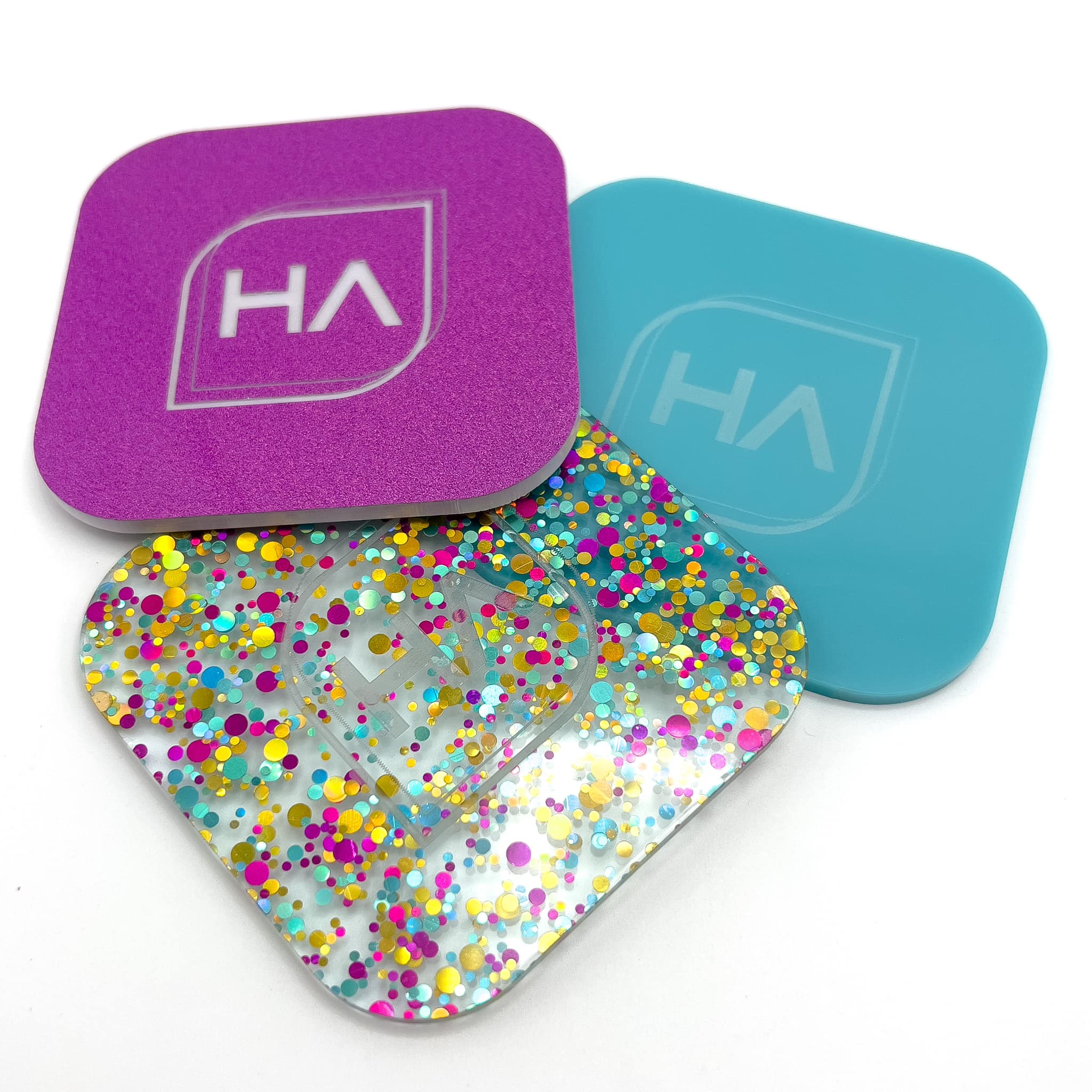 Mermaid Polka Dots with Pink to White ColorCarve and Breakfast Blue