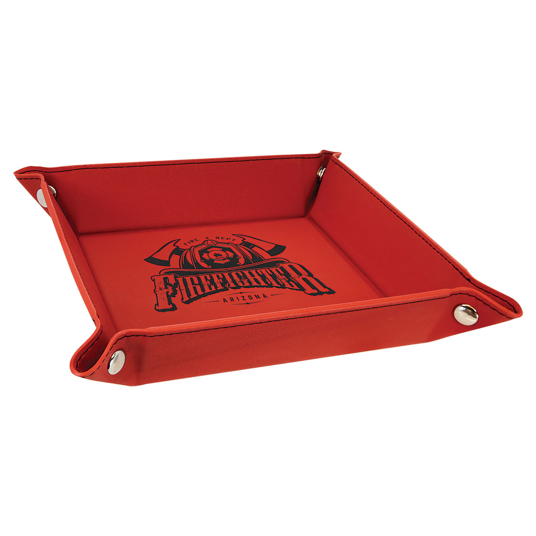 Snap Up Tray with Silver Snaps - Red