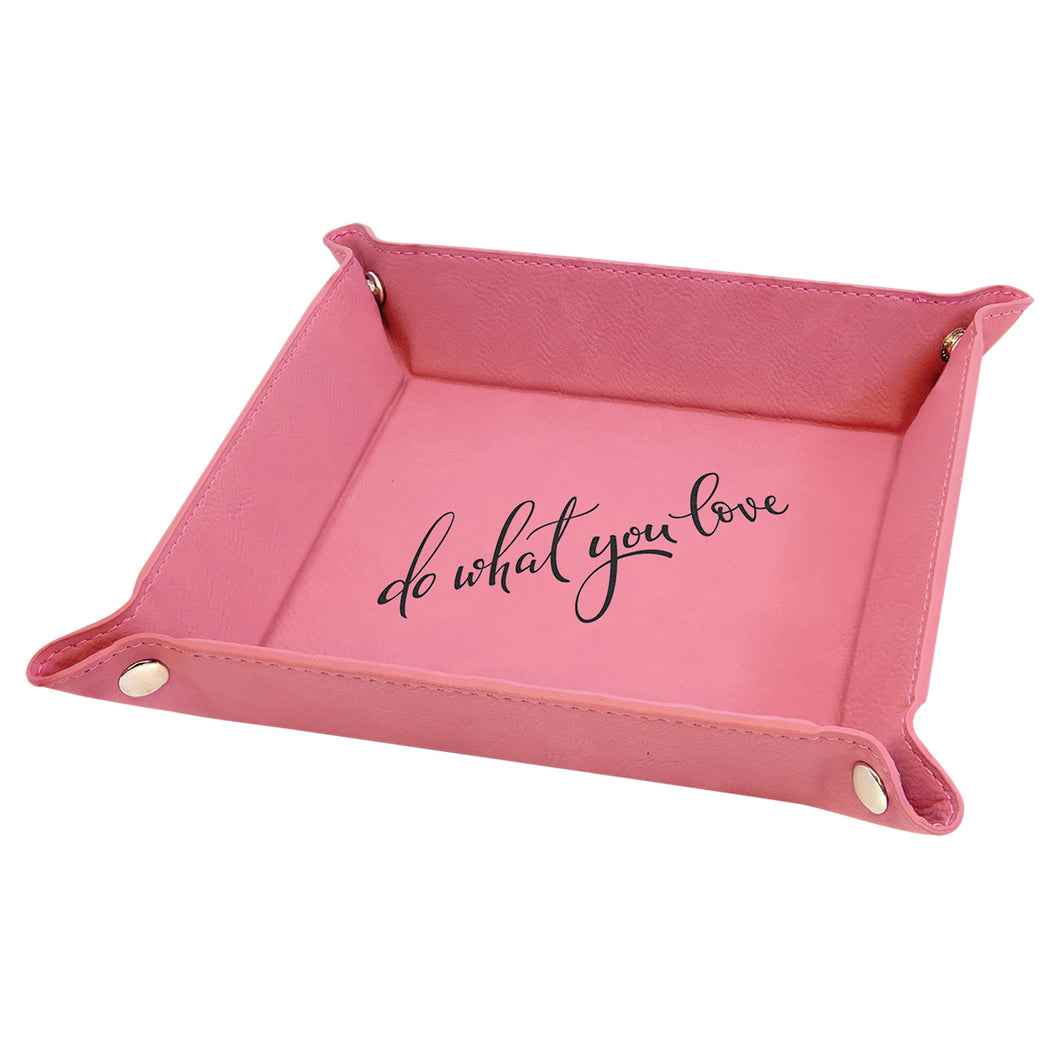 Snap Up Tray with Silver Snaps - Pink