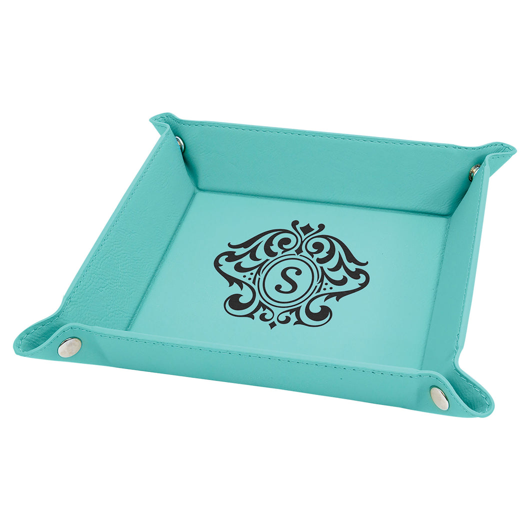 Snap Up Tray with Silver Snaps - Teal