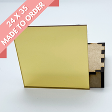 Load image into Gallery viewer, 1/8&quot; Yellow Gold Mirror Acrylic Sheet
