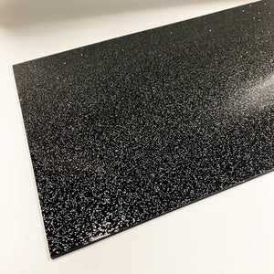 1/8" Outerspace Black Glitter Cast Acrylic Sheet