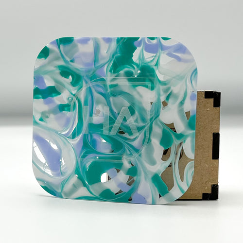 pastel aqua swirls cast acrylic sheet laser safe