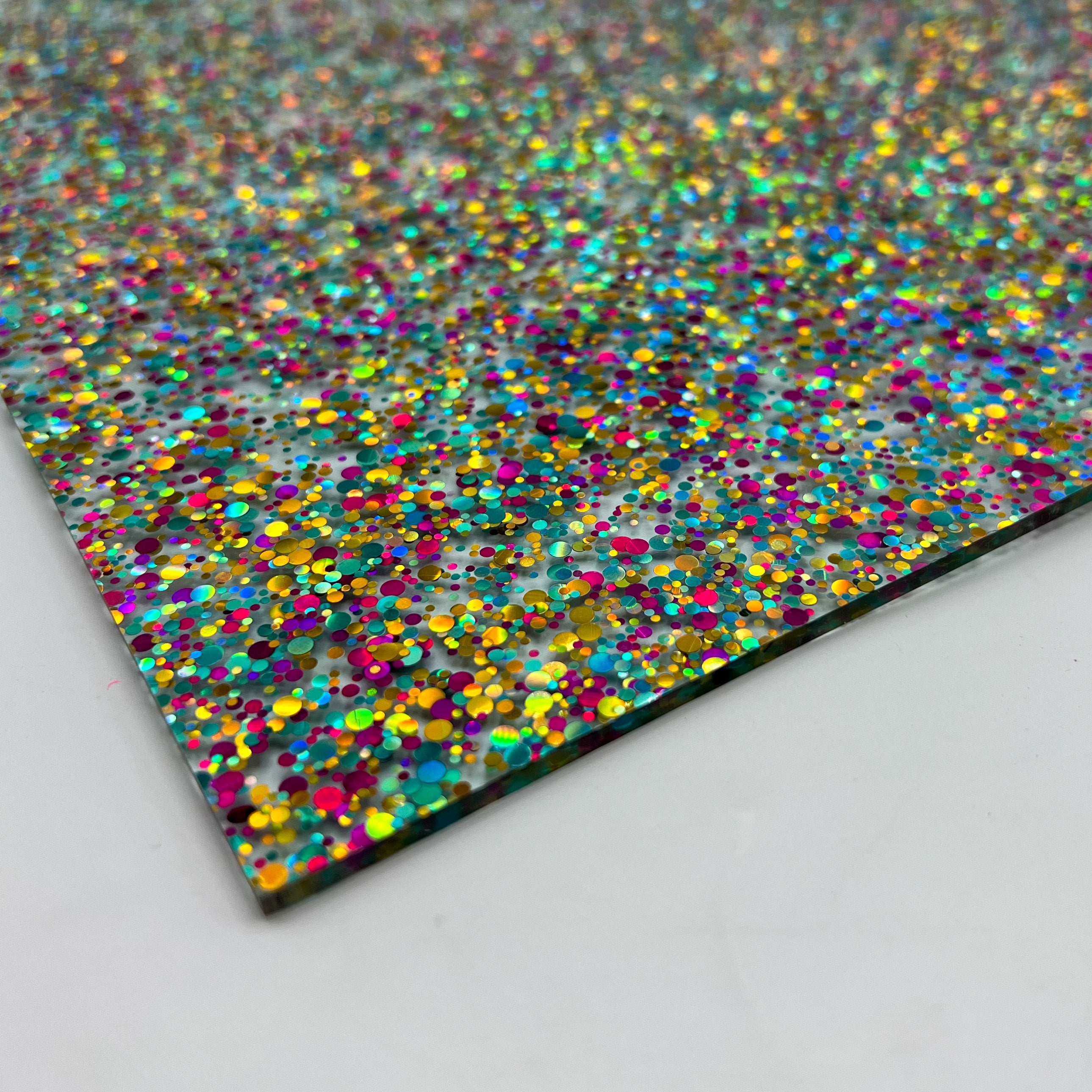 1/8" Mermaid Polka Dots Cast Acrylic Sheet