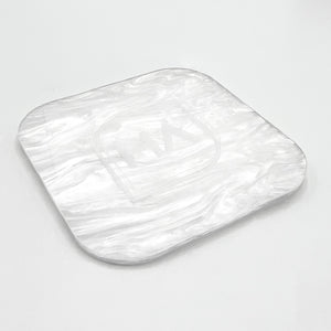White Pearl Marble Cast Acrylic Sheet Laser Cut