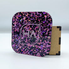 Load image into Gallery viewer, 4mm Black and Rose Gold Chunky Glitter Cast Acrylic Sheet
