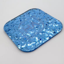 Load image into Gallery viewer, ice blue chunky hex confetti cast acrylic sheet
