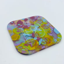Load image into Gallery viewer, pastel rainbow paint splatter tie dye cast acrylic sheet laser safe
