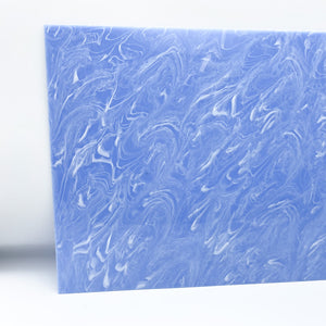 1/8" Pastel Baby Blue Clouds Cast Acrylic Sheet