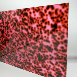 Pink tortoiseshell patterned acrylic laser safe