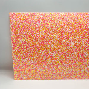 1/8" Neon Daisy Confetti Cast Acrylic Sheet