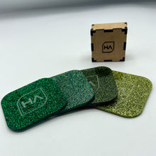 Load image into Gallery viewer, green glitter cast acryloc sheet
