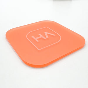 frosted matte pastel orange cast acrylic sheet laser safe