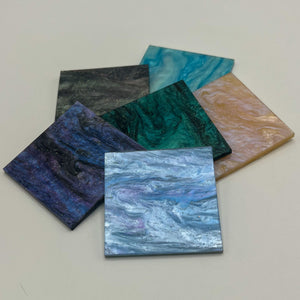 starry sky marble cast acrylic sample bundle