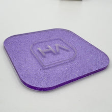Load image into Gallery viewer, purple jelly shinmer glitter cast acrylic sheet laser safe

