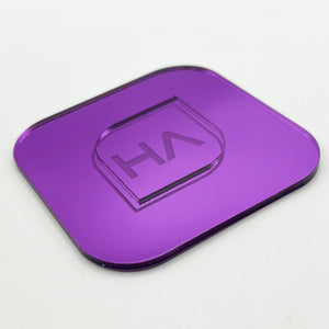 lilac purple acrylic mirror laser engrave