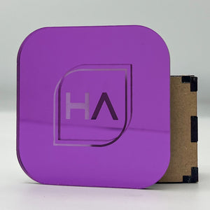 lilac purple acrylic mirror laser engrave