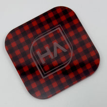 Load image into Gallery viewer, red and black buff plaid cast acrylic sheet co2 laser material

