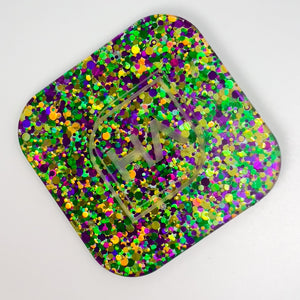 mardi gras confetti cast acrylic sheet