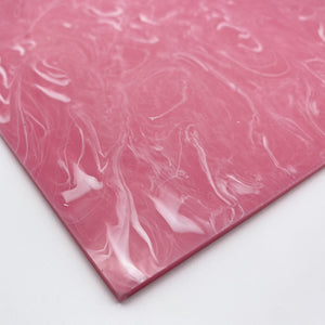 1/8" Pastel Pink Clouds Cast Acrylic Sheet