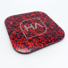 Load image into Gallery viewer, 4mm Black and Red Chunky Glitter Cast Acrylic Sheet
