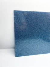 Load image into Gallery viewer, baby blue slate blue glitter acrylic sheet 
