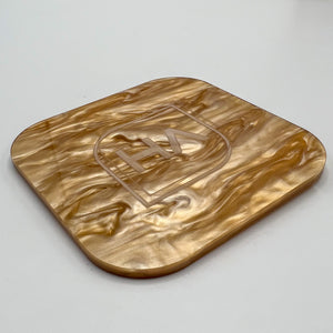 Gold Pearl Marble Cast Acrylic Sheet Laser Cut