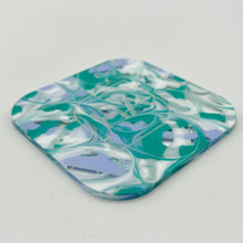 Load image into Gallery viewer, pastel aqua swirls cast acrylic sheet laser safe
