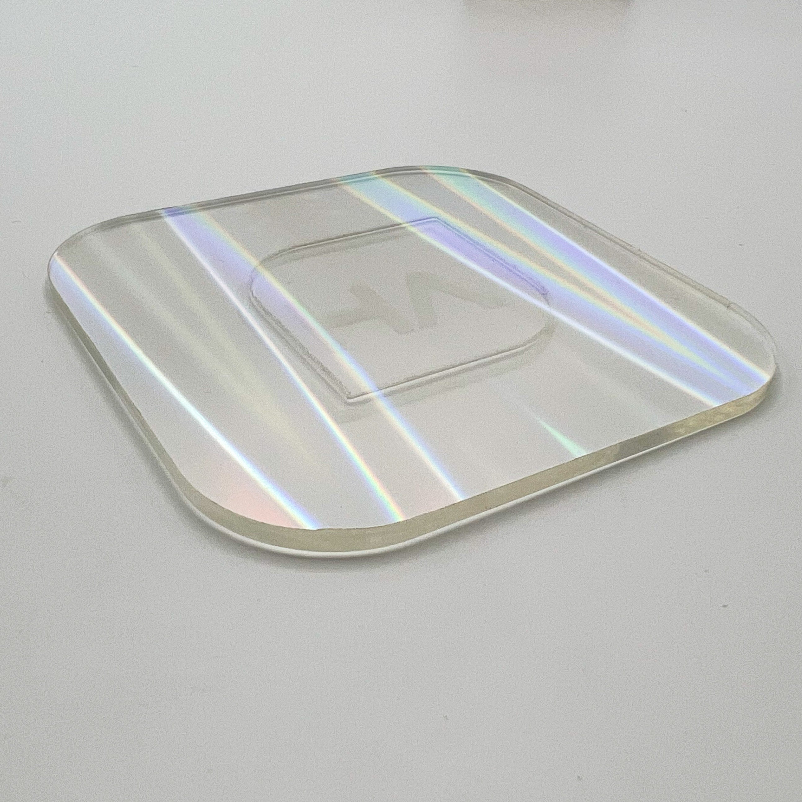 striped iridescent holographic cast acrylic sheet laser safe