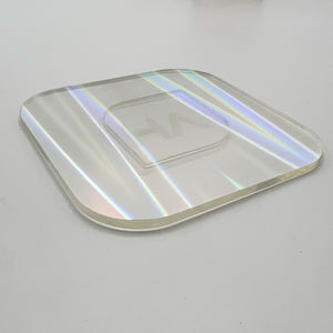 striped iridescent holographic cast acrylic sheet laser safe