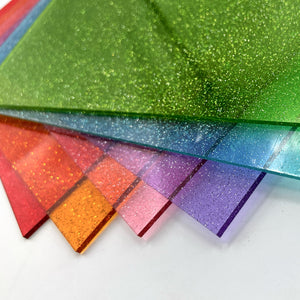 jelly shimmer glitter cast acrylic sheets laser safe