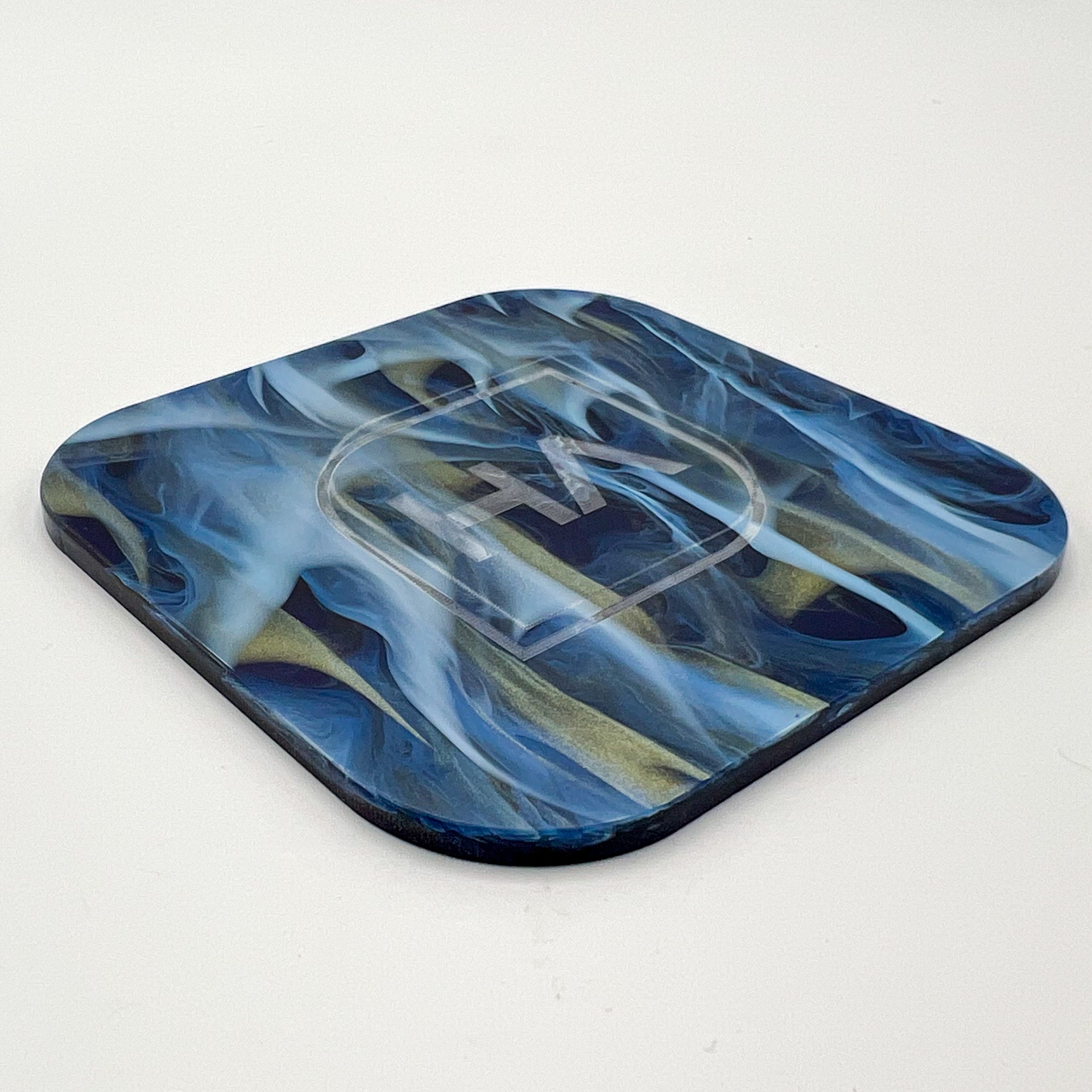 midnight navy haze marble cast acrylic sheet laser safe