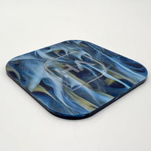 Load image into Gallery viewer, midnight navy haze marble cast acrylic sheet laser safe

