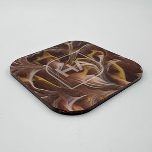 mocha brown and gold haze marble cast acrylic sheet laser safe
