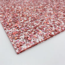 Load image into Gallery viewer, 1/8&quot; Rose Gold Flake Glitter Cast Acrylic Sheet
