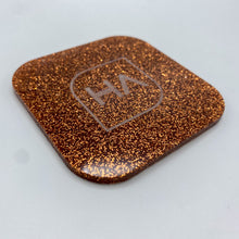 Load image into Gallery viewer, burnt orange cast glitter acrylic laser safe
