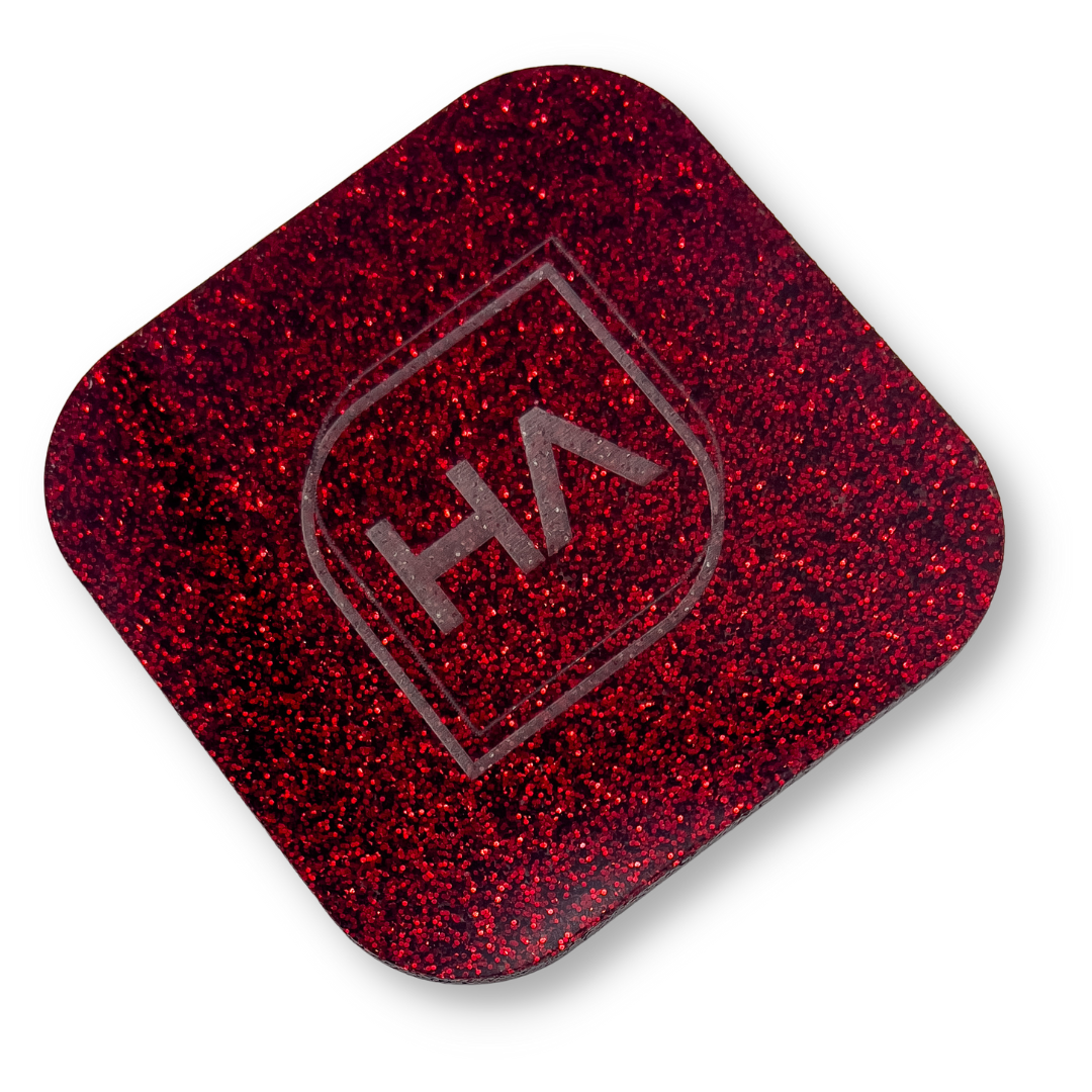 bright red glitter cast acrylic sheet