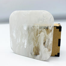 Load image into Gallery viewer, ivory and gold translucent marbled cast acrylic sheet laser safe
