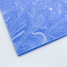 Load image into Gallery viewer, 1/8&quot; Pastel Baby Blue Clouds Cast Acrylic Sheet
