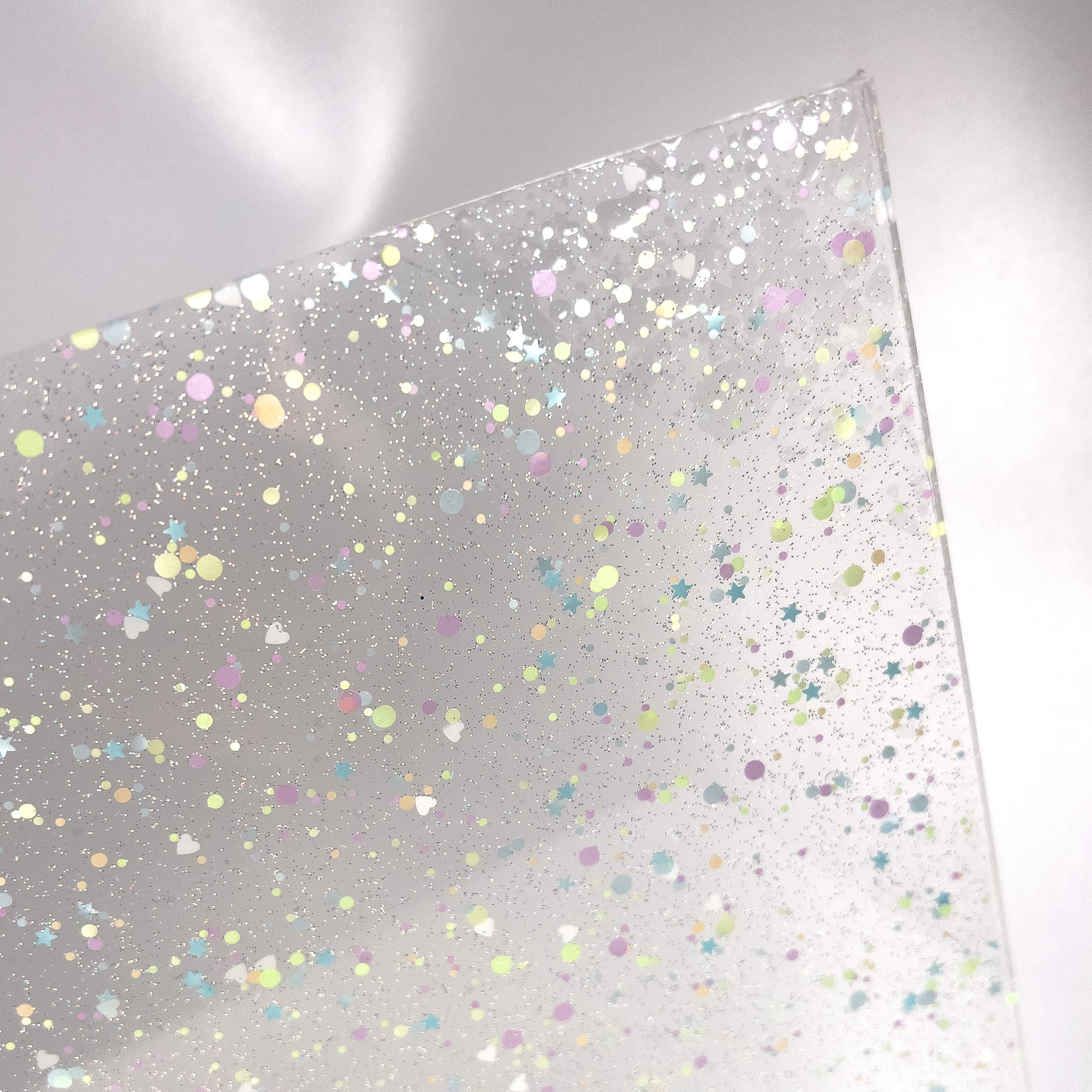 Kawaii Kisses Confetti acrylic sheet