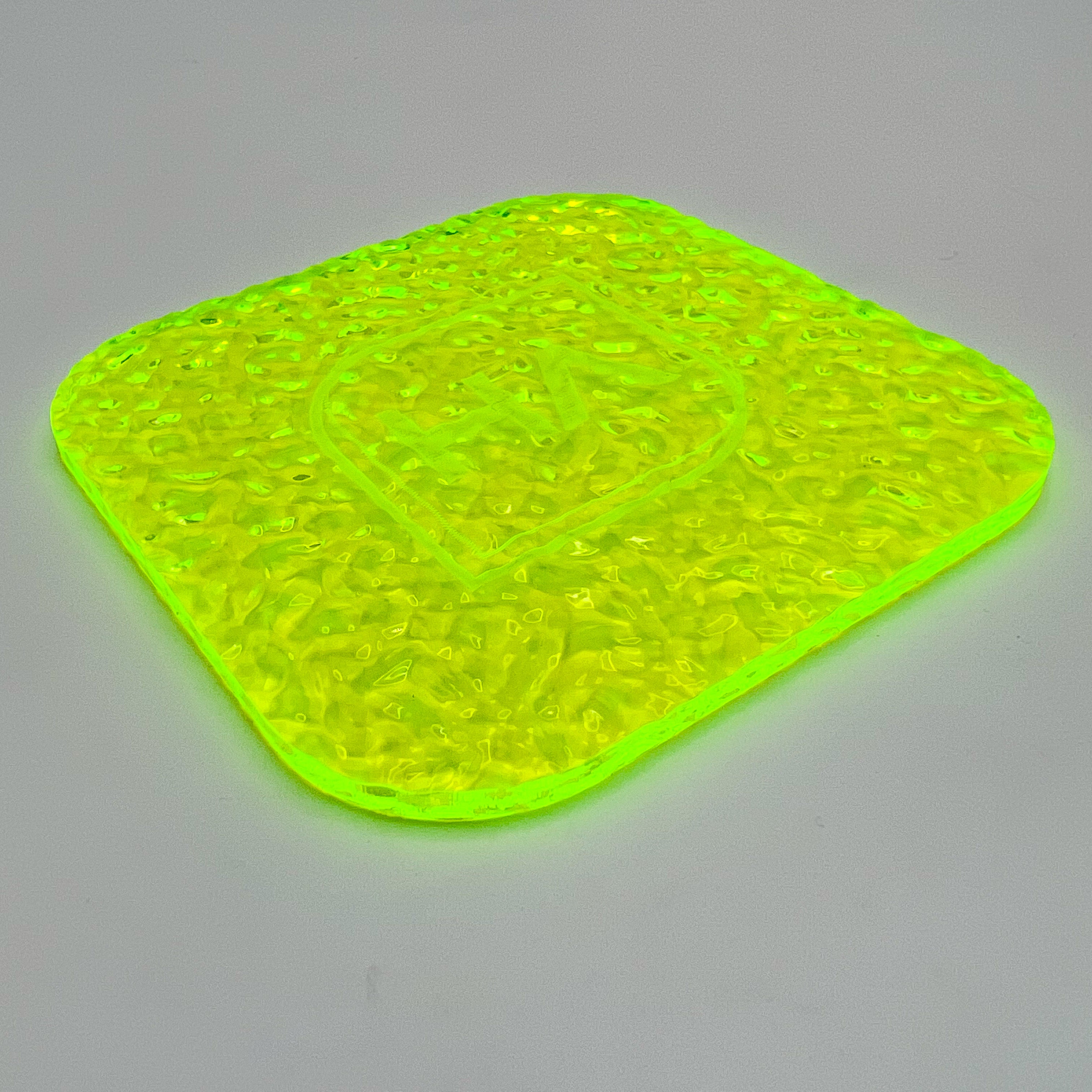 1/8" Textured Fluorescent Green Cast Acrylic Sheet