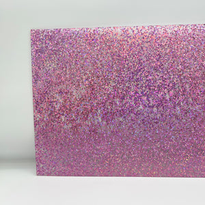 1/8" Pink Holographic Moons Cast Acrylic Sheet