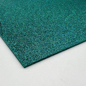 teal glitter cast acrylic sheet lassr safe