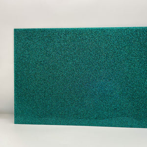 teal glitter cast acrylic sheet lassr safe